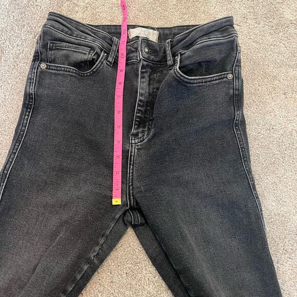 We The Free Women's Black Grey Distressed Skinny Jean Raw Hem Size 29 - Picture 6 of 11